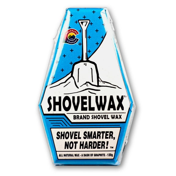 Shovelwax brand shovel wax. The shovelers all-natural solution to snow sticking