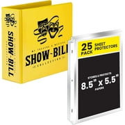 Show-Bill D-Ring Binder for Broadway and Theatre Show-Bills, with 25 Sheet Protectors to Hold and Organize All Your Stage Collections