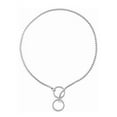 thumbnail image 1 of Show Dog Collars Chrome Snake Chains Classy Lightweight Accessory Choose Size (Extra Fine - 16 inch), 1 of 1