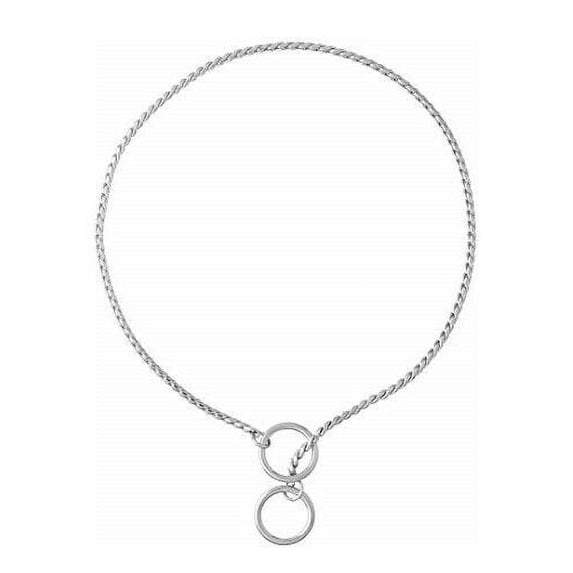 Show Dog Collars Chrome Snake Chains Classy Lightweight Accessory Choose Size (Extra Fine - 16 inch)