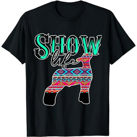 Show Life Livestock Lamb Show Market Sheep Aztec Serape T-Shirt