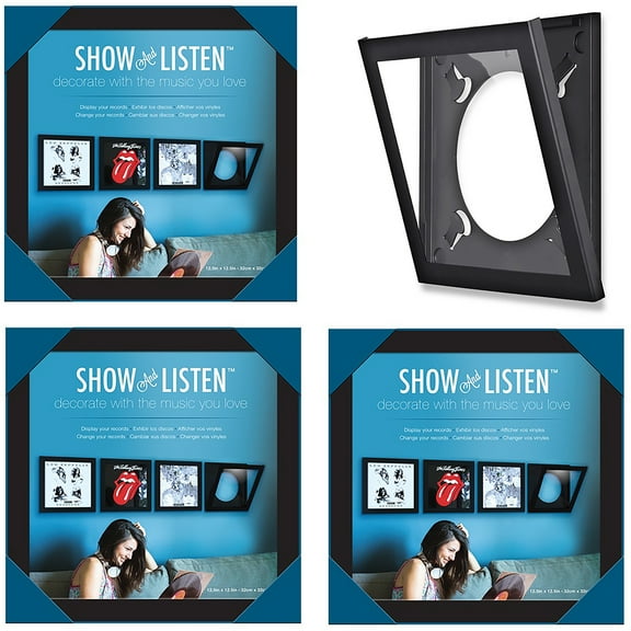 Show & Listen Album/Record/12" Flip Frame - 4 pack Black