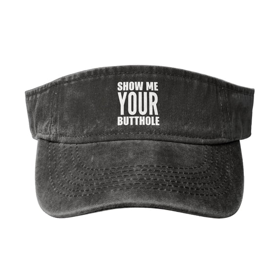 Show Me That Butthole Empty Top Baseball Sun Cap Black Spring And Summer Outdoor Sports Sun Hat