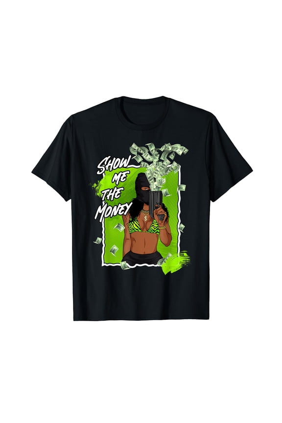 Show Me The Money 6 Retro Electric Green Shoes Matching Tees T-Shirt
