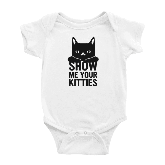 Show Me Your Kitties Cat Baby Clothes Bodysuit Infant Boy Girl Unisex