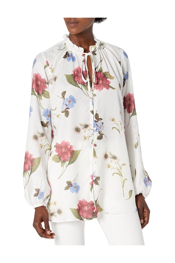 Women's Alicia Tunic, Florence Floral Silky Dots, Small