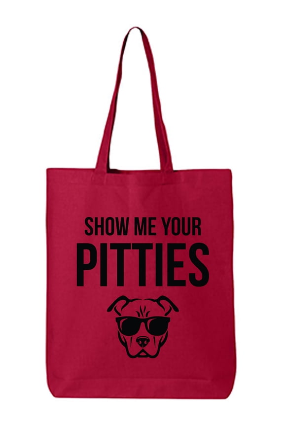 Show Me Your Pitties Cotton Canvas Tote Bag