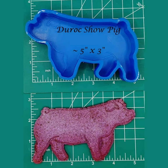 Show Pig - Duroc - Medium- Silicone Freshie Mold