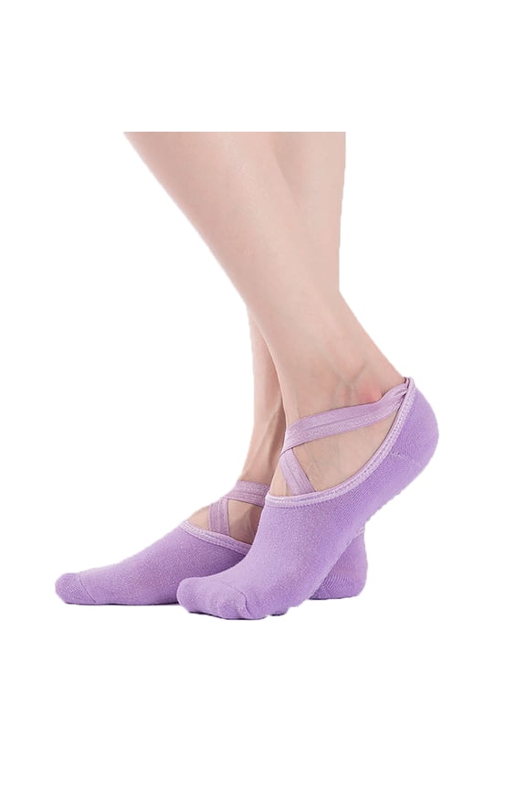 No Show Socks Womens Ultra Low Cut Nylon Thin Socks for Flat Invisible Non Slip Liner Footies Solid Color Socks with Elastic Straps Antiskid Yoga Sock