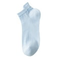 thumbnail image 1 of No Show Socks Womens, Yigetop 1 Pair Women Socks Hollow Out Mesh Thin Anti Slip Breathable Soft Sweat Absorption Anti Shrink Sports Cotton Socks Breathable Socks Women Blue One Size, 1 of 3