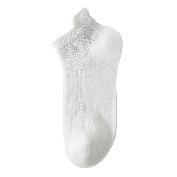 No Show Socks Womens, Yigetop 1 Pair Women Socks Hollow Out Mesh Thin Anti Slip Breathable Soft Sweat Absorption Anti Shrink Sports Cotton Socks Breathable Socks Women White One Size