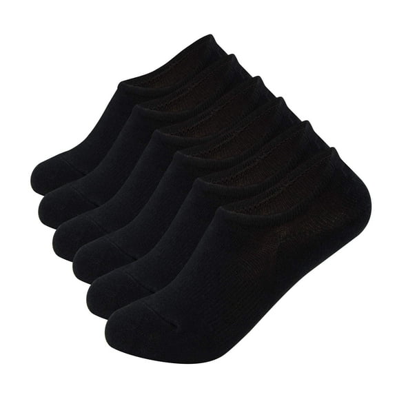 No Show Socks - Zando Womens Low Cut Socks Boat Line Ankle Socks Teen Non Slip Short Socks for Flats Cotton Invisible Socks Girls Gift 6 Pack Black White Grey