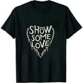 thumbnail image 1 of Show Some Love - Men's Graphic Tees Letter Print Short Sleeve T Shirts Casual Summer Tops Streetwear Vintage Tees, 1 of 5