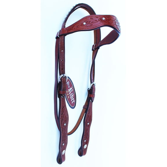 Show Tack Bridle Western Leather Rodeo Headstall  8541H