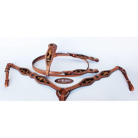 Show Tack Bridle Western Leather Rodeo Headstall Breast Collar 85117
