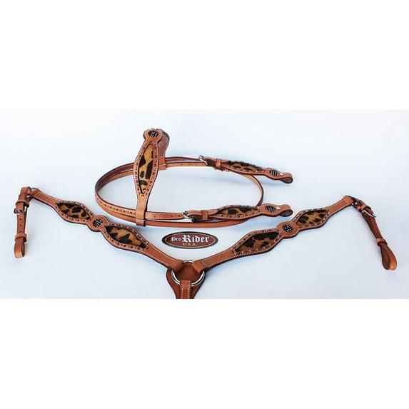 Show Tack Bridle Western Leather Rodeo Headstall Breast Collar 85117