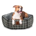 thumbnail image 1 of Show & Tail The Fuzzy Fleece Dog Bed – Soft Fleece Printed Canvas Pet Bed, 1 of 6