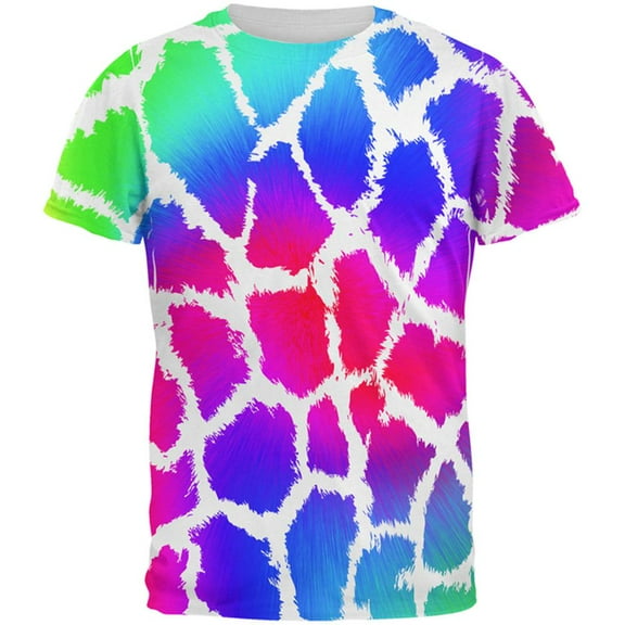 Show Your Colors Spots Gay Pride Rainbow All Over Mens T Shirt Multi 2XL