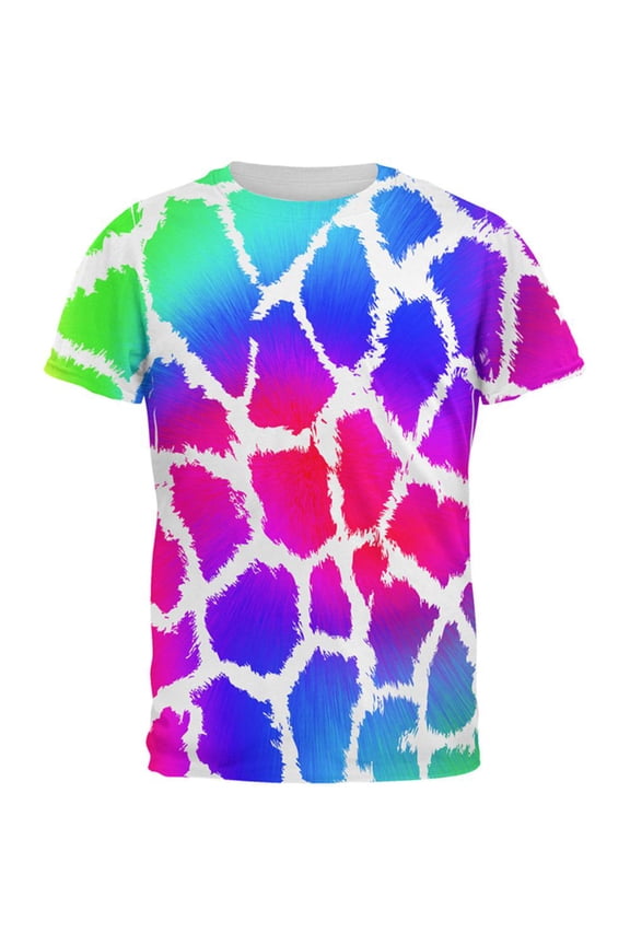 Show Your Colors Spots Gay Pride Rainbow All Over Mens T Shirt Multi LG