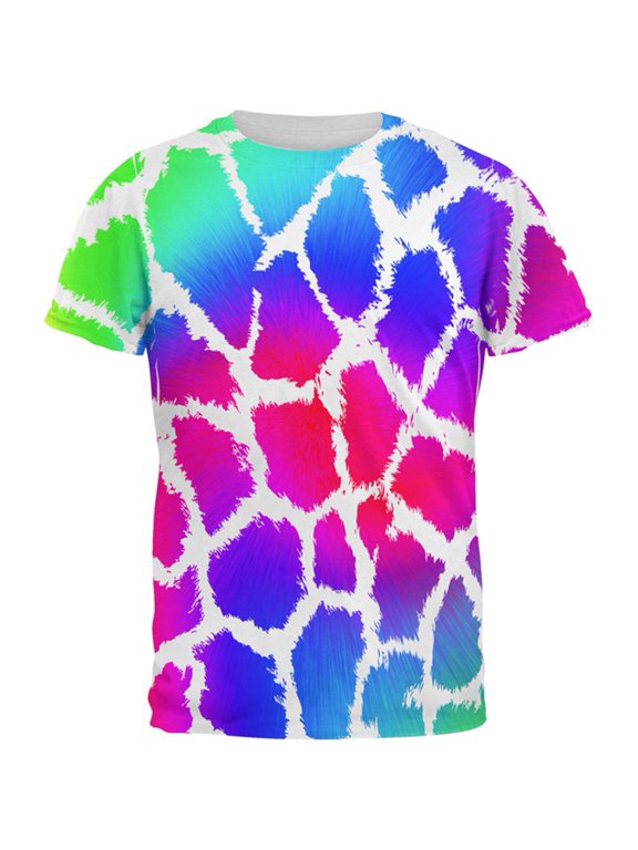 Show Your Colors Spots Gay Pride Rainbow All Over Mens T Shirt Multi SM