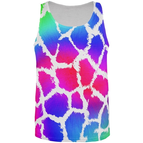 Show Your Colors Spots Gay Pride Rainbow All Over Mens Tank Top Multi LG