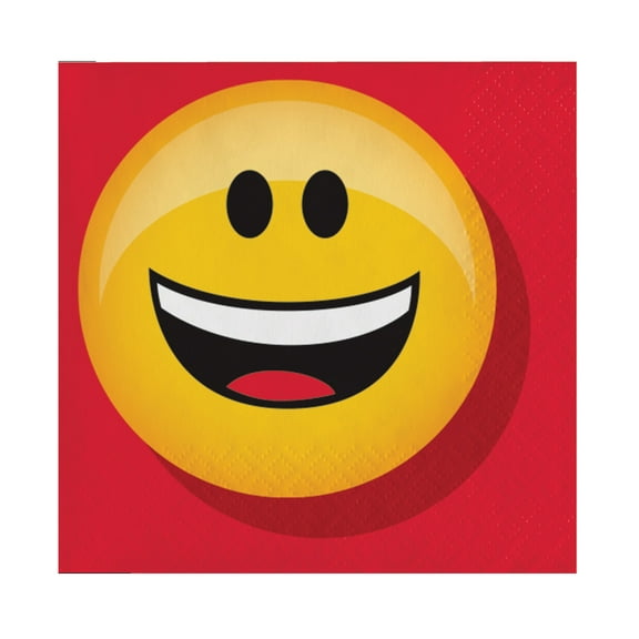 Show Your Emojions 5 X 5 Inch Paper Beverage Napkins: 16 Count