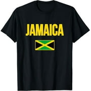 Show Your Jamaican Pride with this Vibrant Flag Souvenir T-Shirt - Perfect for Your Love of Travel and Vacation Memories!