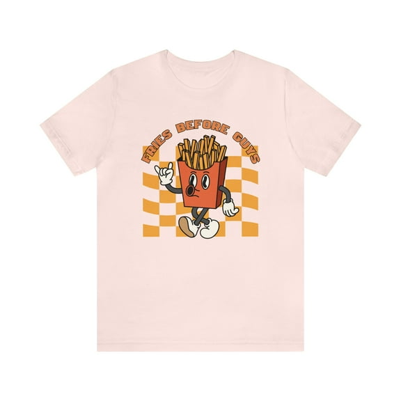 Show Your Sassy Side: Fries Before Guys T-shirt for Confident Ladies