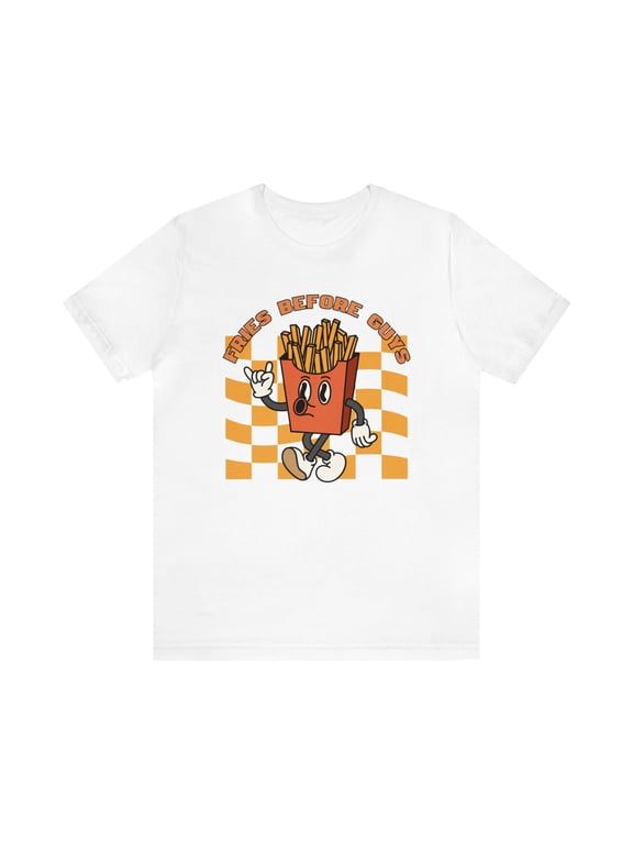 Show Your Sassy Side: Fries Before Guys T-shirt for Confident Ladies