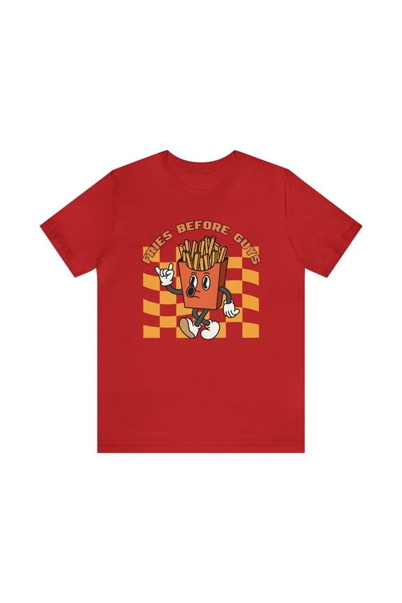Show Your Sassy Side: Fries Before Guys T-shirt for Confident Ladies