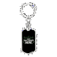 thumbnail image 1 of Show Your Strength Here Hunter'S Keychain Stainless Steel or 18k Gold Dog Tag Keyring, 1 of 10