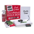 thumbnail image 1 of Show-me Bulk Box of 100 x A4 Lined/Gridded dry erase boards, pens and erasers plus free cleaner, 1 of 6