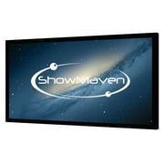 شاشة عرض مثبتة على الحائط من ShowMaven، مقاس 100، مجموعة، بيضاء