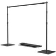 thumbnail image 1 of ShowMaven Backdrop Stand, 8x10 ft Adjustable Photo Backdrop Stand Kit, Heavy Duty Backdrop Stand with Steel Base for Photography, Photo Video Studio, Birthday Parties, Wedding (Black), 1 of 7