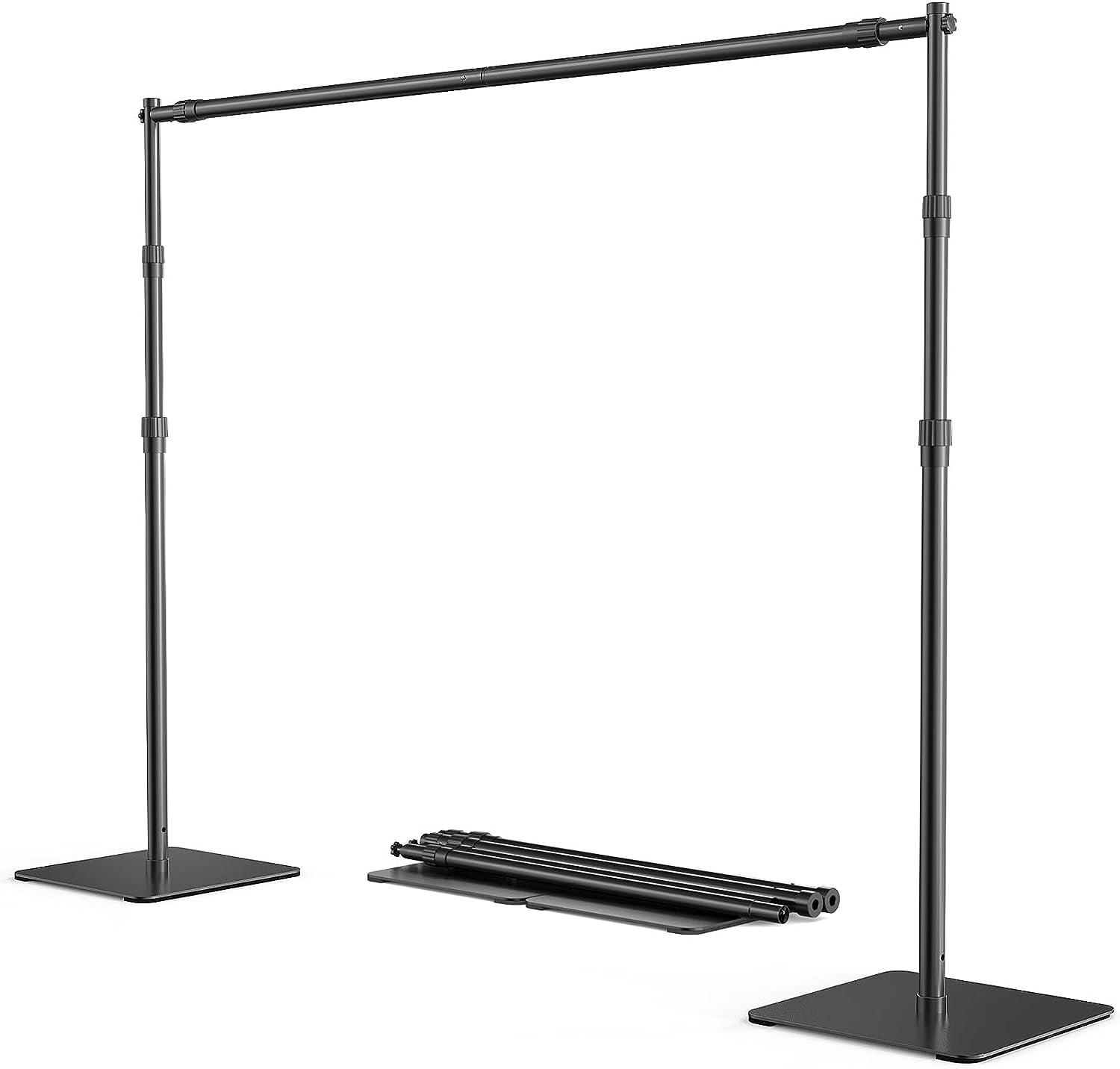 ShowMaven Backdrop Stand, 8x10 ft Adjustable Photo Backdrop Stand Kit