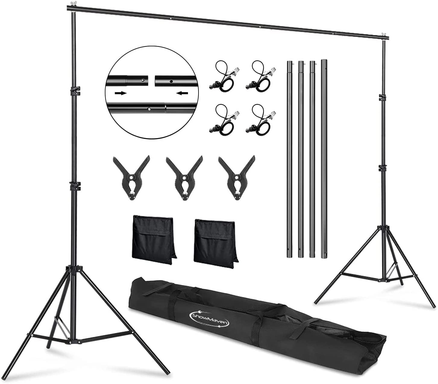 ShowMaven Background Stand, 6.5ft Height x 10ft Wi