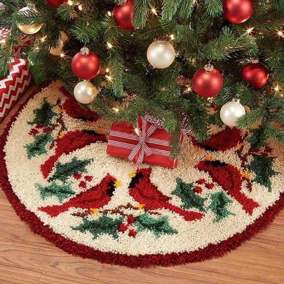 ShowNiceArt Christmas Bird | Latch Hook Rug Kit, Tapestry DIY Carpet Arts Crafts 50×38cm/20*15in
