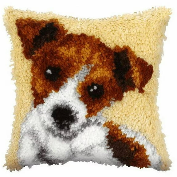 ShowNiceArt Latch Hook Pillow Kits, Embroidery Pillow Making Kits with Canvas, Gift Packaging 17*17in