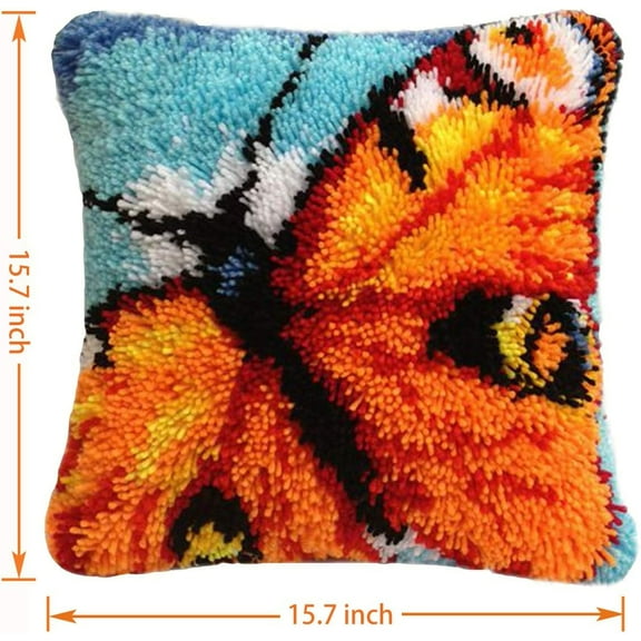 ShowNiceArt Latch Hook Pillow Kits for Adults beginners,Pillow Making Kits Canvas, Home Decor 17*17in