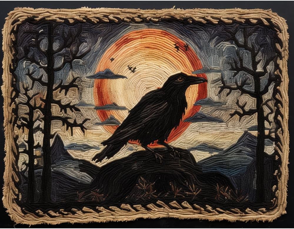 ShowNiceArt Latch Hook Rectangle Rug Kits，Halloween | for Adults Needle Crochet Yarn Embroidery Carpet Hook 50 × 38cm / 19.7 * 15.0 inches