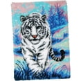 thumbnail image 1 of ShowNiceArt Latch Hook Rug Kit DIY Rug, White Tiger | Carpet Needlework Home Decoration Latch Hook Kits for Adults for Christmas, 20*15in, 1 of 11