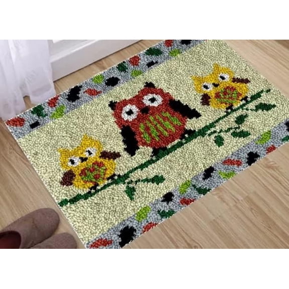 ShowNiceArt Latch Hook Rug Kits, DIY Carpet Embroidery Kits, Needlework DIY Rugs Craft Kits for Beginners, Adults and Children, 20x15 Inches