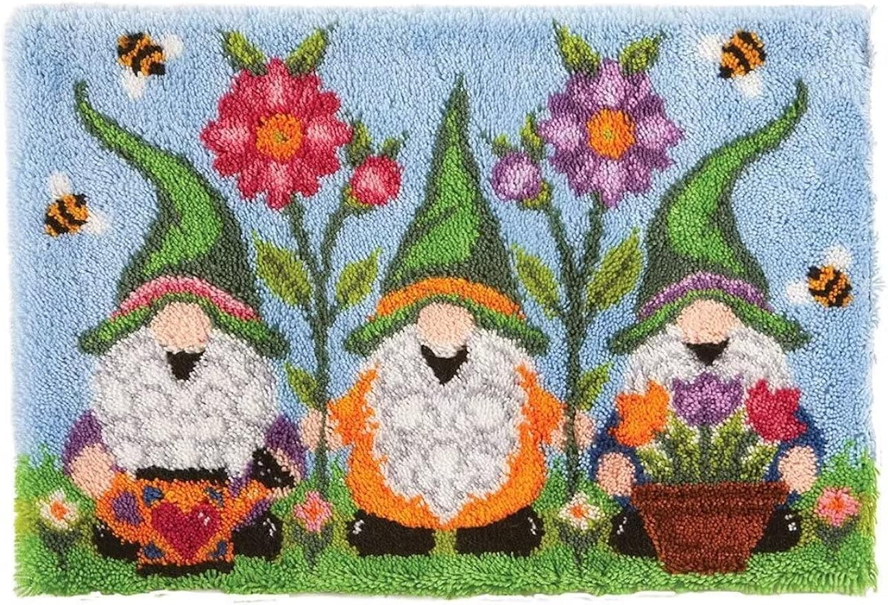 Crafts For Adults and Kids Canvas Latch Hook Rug Kits, DIY Stitch ...