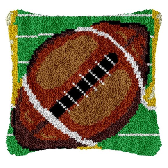 ShowNiceArt Latch Hook Rug Kits, Embroidery Pillow Making Kits with Canvas, Gift Packaging 17*17in