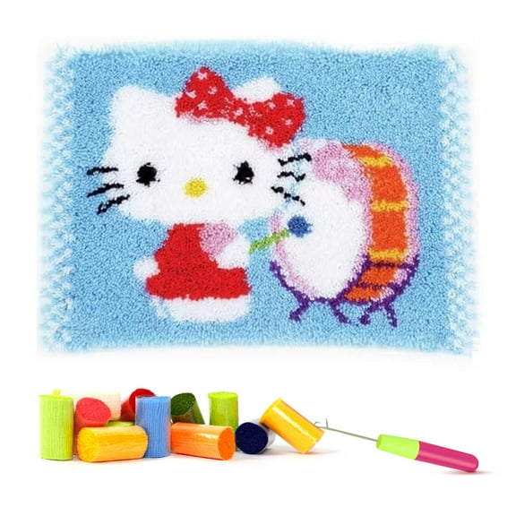 ShowNiceArt Latch Hook Rug Kits for Adults,Crafting Arts Cushion Mat Crochet Tapestry Sofa Decor 20*15in
