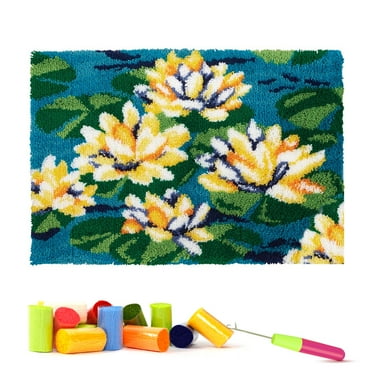 ShowNiceArt Latch Hook Rug Kits for Adults,Crafting Arts Cushion Mat Crochet Tapestry Sofa Decor 20*15in