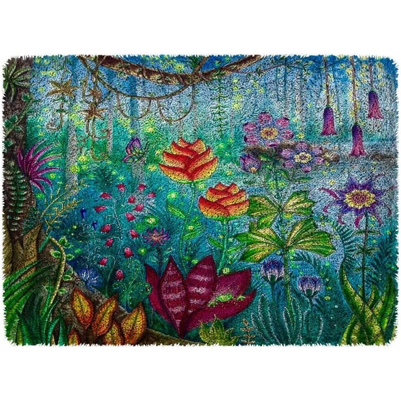 ShowNiceArt Latch Hook Rug Kits for Adults, Embroidery Kit Cushion Mat Crochet Tapestry Sofa Decor Holiday Decor 20*15in