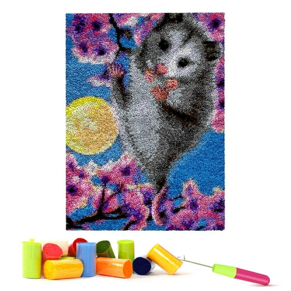 ShowNiceArt Latch Hook Rug Kits for kids,3D Canvas DIY Rug Crochet Yarn Kits, Embroidery Decoration 20*15in