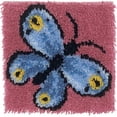 thumbnail image 1 of ShowNiceArt Latch hook kits for adults pillow, butterfly | Creative Craft Home Decor Ideal for Learning Rug Making 43 × 43cm / 16.9 * 16.9 inches, 1 of 6