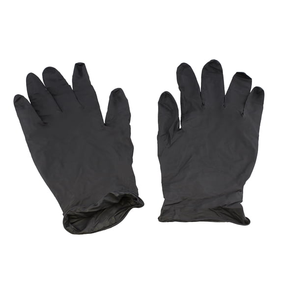 Showa Eco Best Nitrile Gloves 6112PFM - Biodegradable Disposable - 100 Pack, Medium, Black